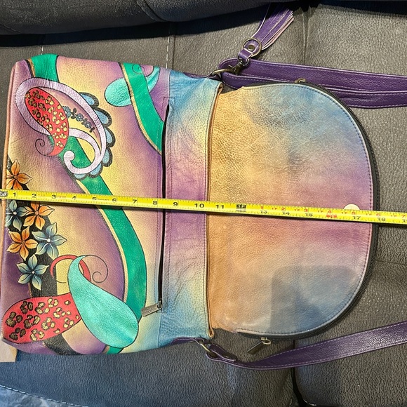 Anuschka Hand Painted Bag with Matching Wallet - Picture 16 of 16